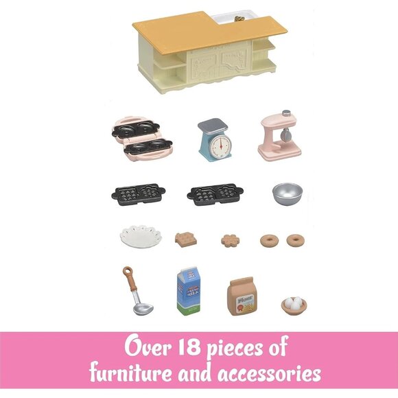 Calico Critters Kitchen Island Toy Dollhouse Furniture and Accessories Small New - Picture 3 of 8
